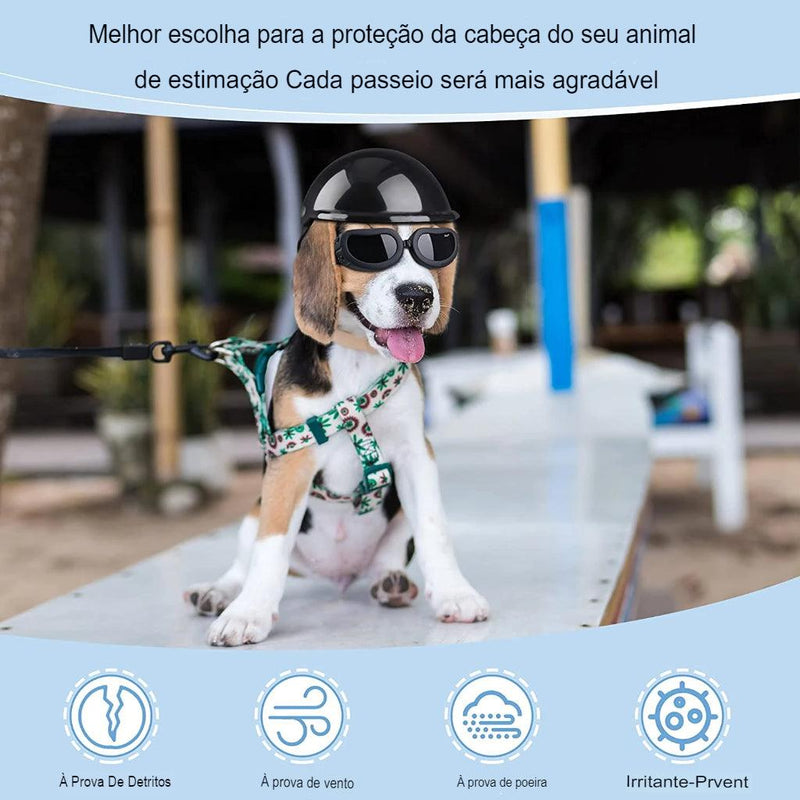 Capacete E Óculos Para Cachorros - Petit Helmet - OCEANSPRIME