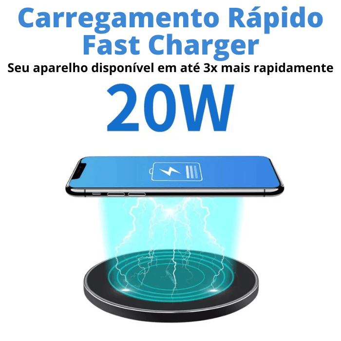 Carregador Para Celular Sem Fio Por Indução Carregamento Rápido – Fast Charger - OCEANSPRIME