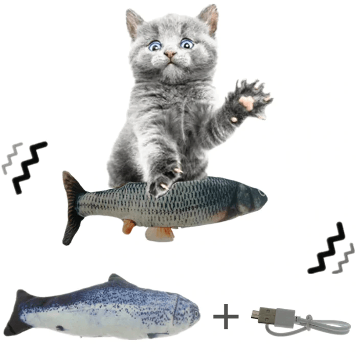 Peixe Interativo Elétrico Para Gatos – Carregamento USB 30cm - OCEANSPRIME