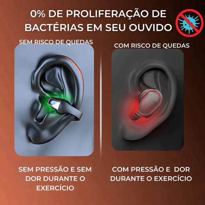 Fone De Ouvido Bluetooth - EarClips De Condução Óssea - OCEANSPRIME