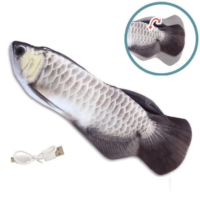 Peixe Interativo Elétrico Para Gatos – Carregamento USB 30cm - OCEANSPRIME