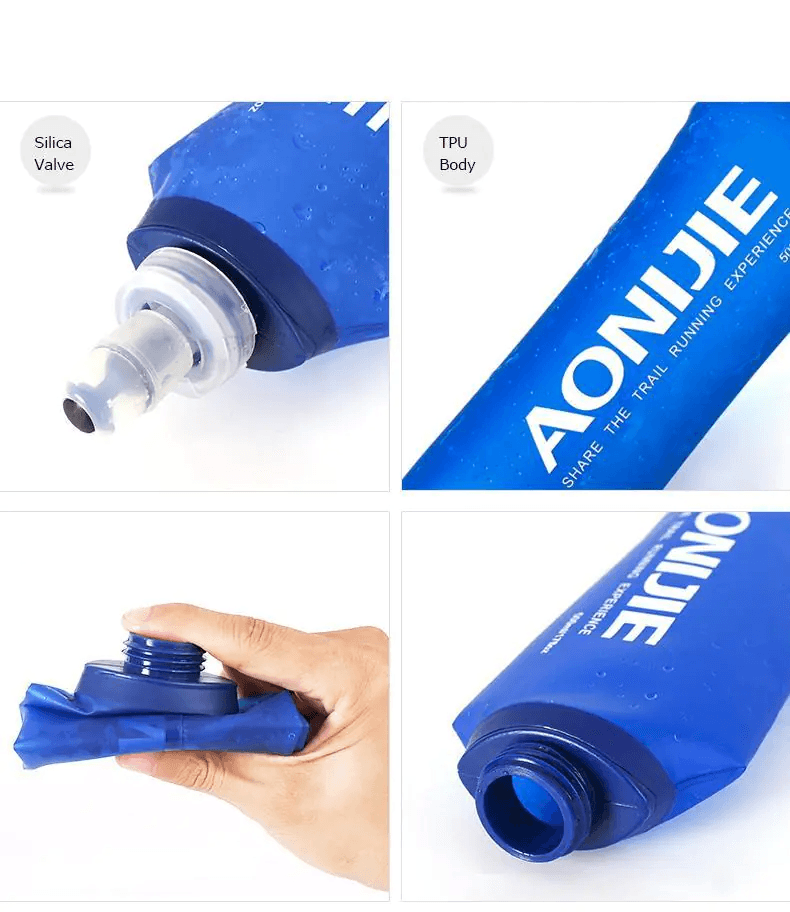 Garrafa de Água macia, dobrável e super resistente – ideal para Esportes - OCEANSPRIME