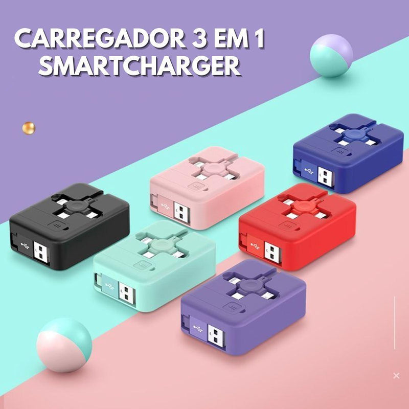 PROMOÇÃO RELÂMPAGO (ÚLTIMO DIA) - CARREGADOR 3 EM 1 SMARTCHARGE - OCEANSPRIME